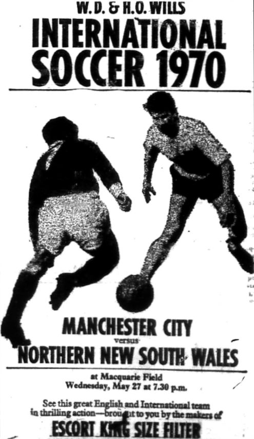 Northern New South Wales v Manchester City friendly 1969/70