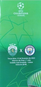 Sporting Lisbon v Manchester City UEFA Champions League Round of 16 First Leg 2021/22