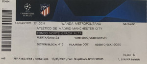 Atletico Madrid v Manchester City UEFA Champions League Quarter Final 2nd Leg 2021/22