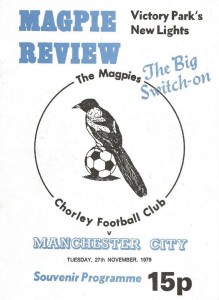 Chorley v Manchester City Friendly 1979/80