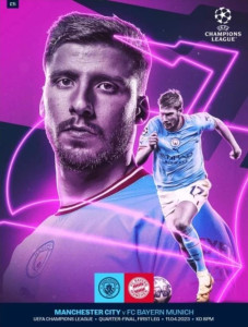 Manchester City v Bayern Munich UEFA Champions League Quarter Final 1st Leg 2022/23