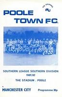 Poole Town v Manchester City Friendly 1981/82