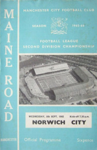 Manchester City v Norwich City 1965/66 Match Abandoned