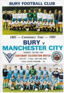 Bury v Manchester City Friendly 1984/85