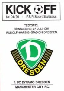 Dynamo Dresden v Manchester City Friendly 1991/92