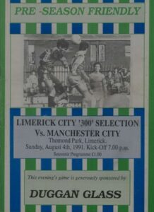 Limerick City v Manchester City Friendly 1991/92