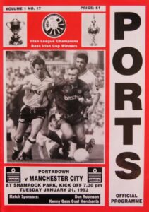 Portadown v Manchester City Friendly 1991/92