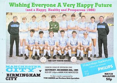 Manchester City v Birmingham City 1985/86