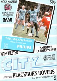 Manchester City v Blackburn Rovers  1984/85