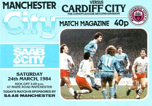 Manchester City v Cardiff City 1983/84