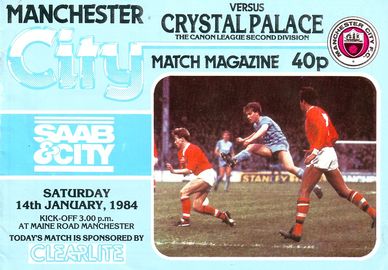 Manchester City v Crystal Palace 1983/84