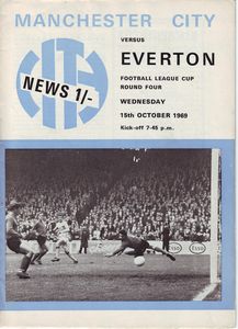 Manchester City v Everton League Cup 4th Round 1969/70