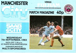 Manchester City v Fulham 1983/84