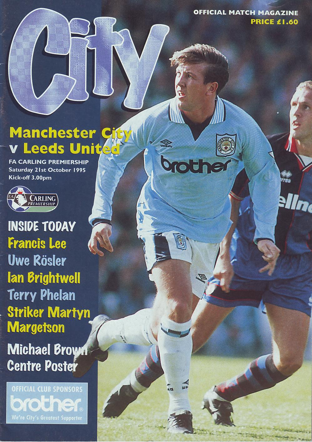 Manchester City v Leeds United 1995/96