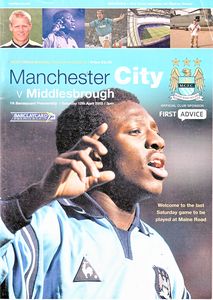 Manchester City v Middlesbrough 2002/03