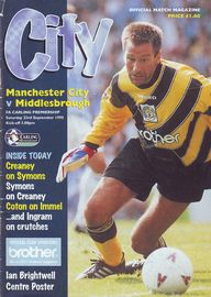 Manchester City v Middlesbrough 1995/96