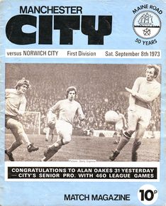 Manchester City v Norwich City 1973/74