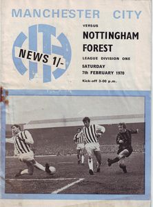 Manchester City v Nottingham Forest 1969/70