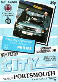 Manchester City v Portsmouth 1984/85