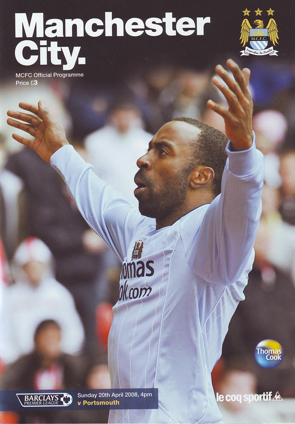Manchester City v Portsmouth 2007 to 08