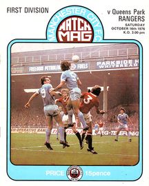 Manchester City v Queens Park Rangers 1976/77