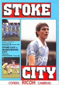 Stoke City v Manchester City League Cup 2nd Round 2nd Leg 1981/82