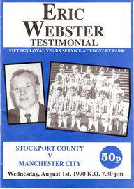 Stockport v Manchester City Eric Webster Testimonial 1990/91