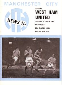 Manchester City v West Ham United 1969/70