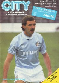 Manchester City v Wimbledon 1986/87