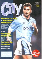 Manchester City v Wycombe Wanderers Coca Cola Cup 2nd Rd 2nd Leg 1995/96