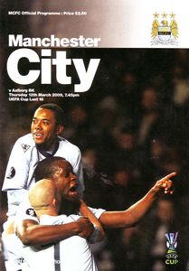 Manchester City v Aalborg UEFA Cup Round of 16 1st Leg 2008 to09