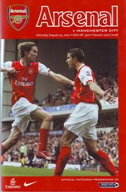 Arsenal v Manchester City 2007 to 08
