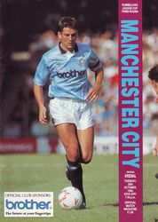 Manchester City v Arsenal Rumbelows Cup 3rd Round 1990/91