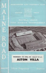 Manchester City v Aston Villa 1966/67