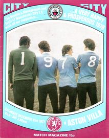 Manchester City v Aston Villa 1977/78