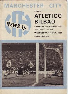 Manchester City v Atletico Bilbao European Cup Winners Cup 1st Round 2nd Leg 1969/70