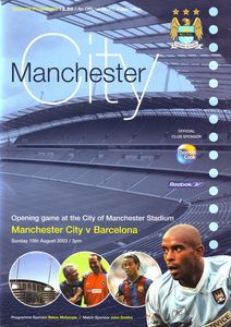 Manchester City v Barcelona Thomas Cook Trophy 2003/04
