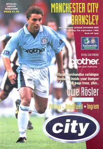 Manchester City v Barnsley 1996/97
