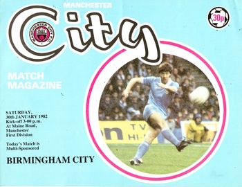 Manchester City v Birmingham City 1981/82
