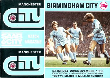 Manchester City v Birmingham City 1982/83