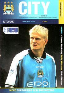 Manchester City v Birmingham City FA Cup 3rd Round  2000/01
