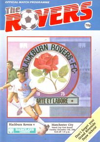 Blackburn Rovers v Manchester City Simod Cup 1st Round 1988/89