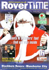 Blackburn v Manchester City Worthington Cup 4th Round 2001/02