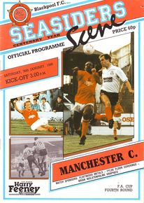 Blackpool v Manchester City FA Cup 4th Round 1987/88
