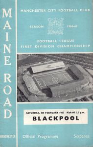 Manchester City v Blackpool 1966/67