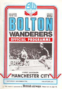 Bolton Wanderers v Manchester City 1979/80