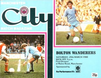 Manchester City v Bolton Wanderers 1979/80