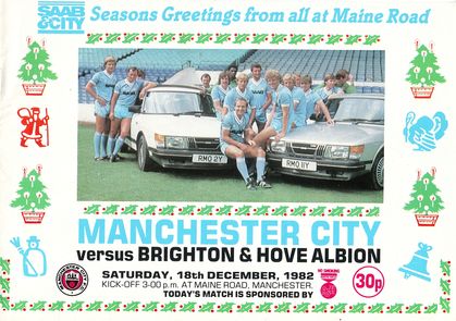 Manchester City v Brighton and Hove Albion 1982/83