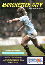 Manchester City v Brighton and Hove Albion 1988/89