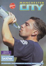 Manchester City v Bristol Rovers Coca Cola Cup 2nd Round 1st Leg 1992/93